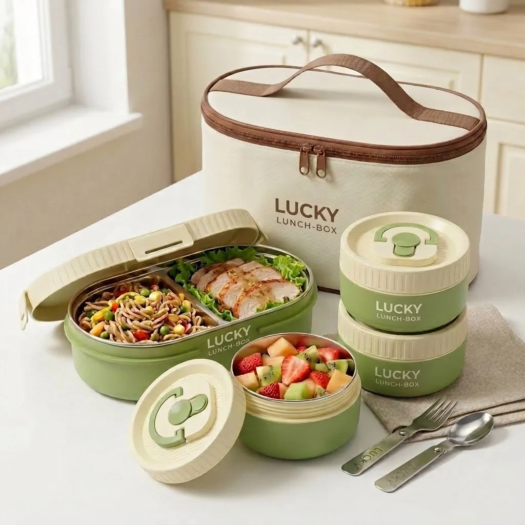 Food Storage With Dividers - Contenitore termico per il pranzo in