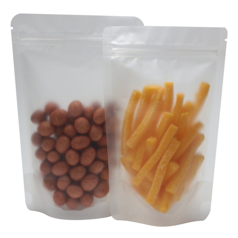 Food Storage Bag - 100 sacchetti richiudibili trasparenti, autoadesivi, in