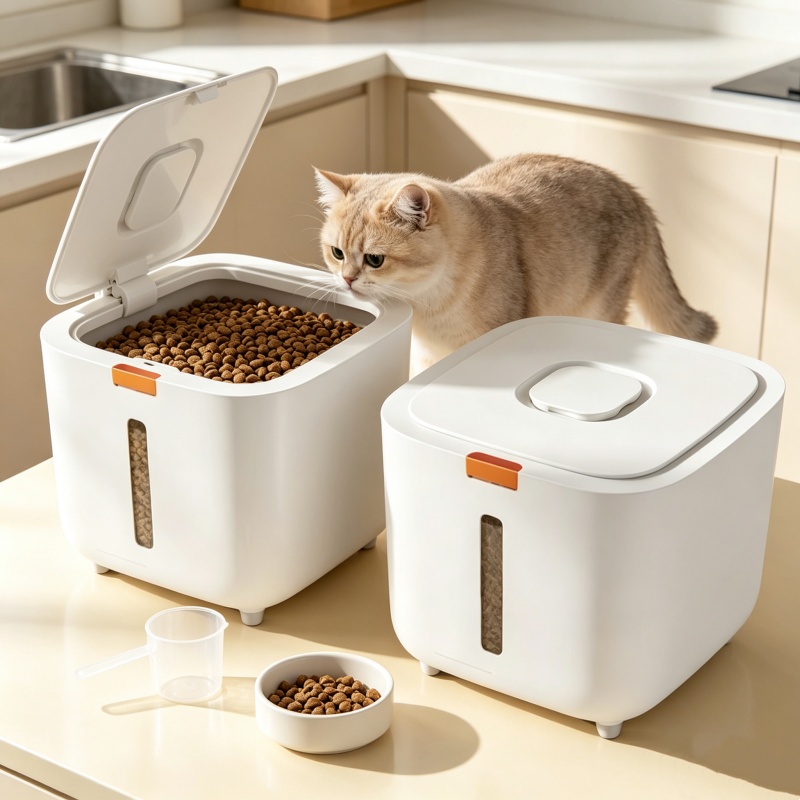 Food Storage With Dividers - Contenitore per Cibo per Animali da