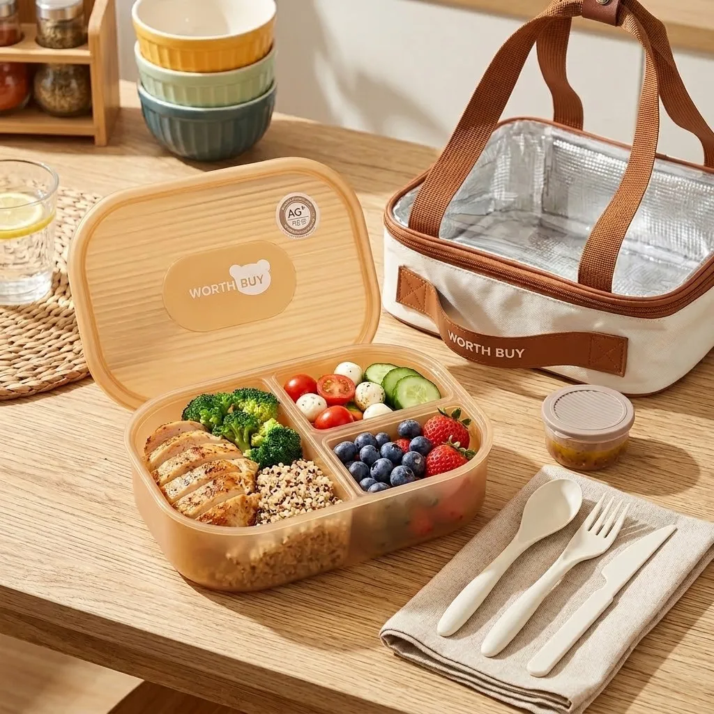 Food Storage With Dividers - Contenitore per alimenti in plastica con