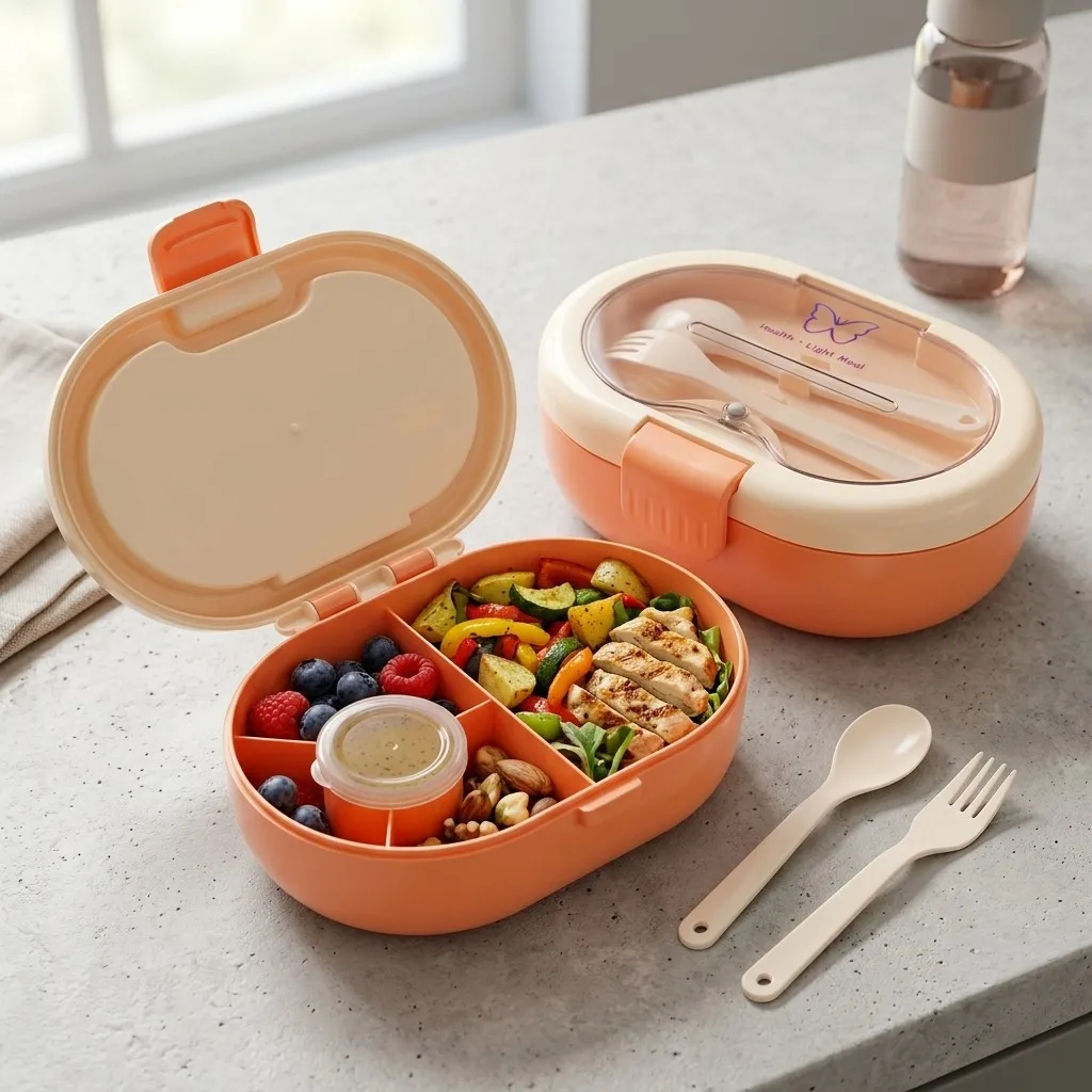 Food Storage With Dividers - Contenitore per il pranzo in plastica,