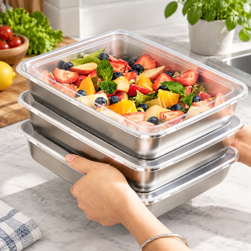 Set di 3 contenitori in acciai - Food Storage Meals recensione e prezzo